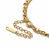 Ion Plating(IP) 304 Stainless Steel Cable & Ball Chains Double Layer Necklace for Women NJEW-E081-03G-3