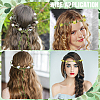2Pcs 2 Colors Polyester Artificial Rose Garland Headbands Hair Vine AJEW-CP0008-26E-5