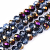 Electroplate Transparent Glass Beads Strands LS-EGLA-A034-T6mm-F24-1