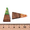Opaque Resin and Walnut Wood Pendants RESI-T060-01M-3