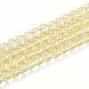 Baking Paint Transparent Glass Beads Strands DGLA-N006-6mm-03-1