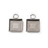 304 Stainless Steel Pendant Cabochon Settings STAS-Z201-02P-02-1