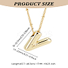 1pc Brass Chain with Alloy Letter Pendants Necklaces NJEW-LP0001-41V-G-2