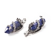 Natural & Synthetic Mixed Gemstone Pointed Pendants G-C051-01-5