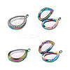 2Pcs 2 Style Alloy Magnetic Locket Pendants PALLOY-TA0002-35M-2