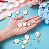 DIY Unfinished Wooden Pendant Earring Making Kits DIY-YS0001-17-6