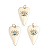 Brass Micro Pave Cubic Zirconia Pendants ZIRC-I042-01B-1