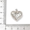 Brass Micro Pave Clear Cubic Zirconia Pendants KK-R221-01P-02-3