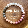 Opalite & Natural Rhodochrosite & Green Aventurine & Quartz Crystal Round Bead Stretch Bracelets WG6A8BD-03-1