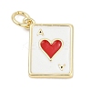Brass Enamel Charms KK-G522-44G-02-1