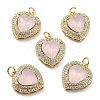 Eco-Friendly Brass Micro Pave Cubic Zirconia Pendants ZIRC-H122-03G-02-2