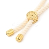 Twisted Nylon Cord Silder Bracelets LS-DIY-B066-03G-20-3