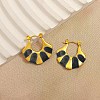 304 Stainless Steel Hoop Earrings EJEW-S267-02G-A-1