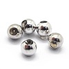 Anti-Tarnish Rhodium Plated 925 Sterling Silver Stopper Beads STER-I016-106B-P-3