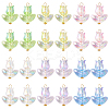 24Pcs 6 Colors Tulip Transparent Acrylic Pendants PALLOY-GO00051-1