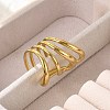 304 Stainless Steel Multi-layer Cuff Rings for Women RJEW-G338-16G-3