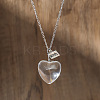Dandelion Seed in Heart Resin Wish Pendant Cable Necklaces for Women WGE62B3-07-1