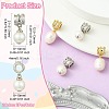 4Pcs 2 Colors Rack Plating Brass Micro Pave Clear Cubic Zirconia Pendants KK-CJ0002-71-2