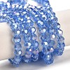Electroplate Glass Beads Strands EGLA-R016-4m-17-2