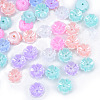 Resin Imitation Pearl Bead Caps RESI-N036-02A-1