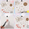 Star Alloy Rhinestone Cabochons MRMJ-CP0001-43C-6