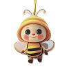 Cute Bees Acrylic Pendant Decoration HJEW-G026-01A-1
