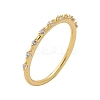 Brass Micro Pave Clear Cubic Zirconia Finger Rings RJEW-C120-19G-4