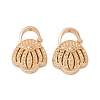 Brass Pendant Rhinestone Settings KK-G532-19G-1