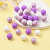 30Pcs 3 Colors Silicone Beads Round Rubber Bead 15MM Loose Spacer Beads for DIY Supplies Jewelry Keychain Making SIL-FS0001-01A-7