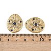 304 Stainless Steel Crystal Rhinestone & Dyed Natural Lapis Lazuli Pendants X-STAS-F322-14G-01-3