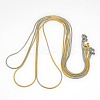 Trendy Unisex 201 Stainless Steel Snake Chain Necklaces NJEW-L043-06-1
