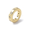 Brass Micro Pave Cubic Zirconia European Beads KK-K399-14G-3