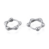 Non-Tarnish 316 Surgical Stainless Steel Bamboo Stick Hoop Earrings for Men Women EJEW-N052-06-2