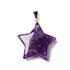 Natural Amethyst Pendants G-I319-04P-05-2