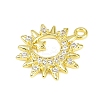 Brass Micro Pave Clear Cubic Zirconia Pendants LS-KK-L238-17G-2
