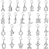 1Set Letter A~Z Alloy Rhinestone Pendant Decorations HJEW-SC0002-02P-1