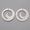 Natural Freshwater Shell Pendants X-SHEL-R021-07-2