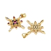 Brass Micro Pave Cubic Zirconia Pendants KK-S526-45G-2