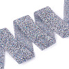 Glitter Resin Hotfix Rhinestone(Hot Melt Adhesive On The Back) OCOR-TA0002-02-40mm-17