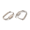 Rack Plating Brass Oval Hoop Earrings for Women EJEW-Z019-06P-2