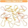 10 Pairs 2 Colors Rack Plating Brass Earring Hooks EJEW-FH0001-05-3