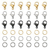 60Pcs 304 Stainless Steel Lobster Claw Clasps STAS-TA0001-46B-1