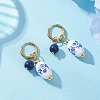 Oval 316 & 202 Stainless Steel Hoop Earrings EJEW-JE06734-02-1