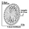Flat Round Stainless Steel Stud Earrings for Women US2869-3-1