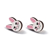 Natual Wood Easter Stud Earrings EJEW-C013-02B-2