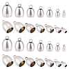 56Pcs 7 Style 304 Stainless Steel Cord Ends STAS-DC0004-07-1