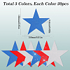 60Pcs 3 Colors Independence Day Theme Paper Glitter Star Wall Decoration AJEW-SP0001-11-2