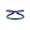 304 Stainless Steel Double Line Wrap Cuff Ring RJEW-N038-101-2