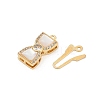 Brass Micro Pave Clear Cubic Zirconia Box Clasps LS-KK-U051-01G-07-2