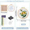 DIY Flower Pattern Organza Embroidery Hanging Ornament Kits DIY-WH0304-511-5